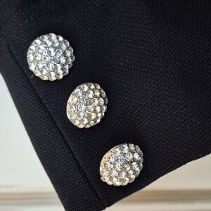 I.N.C. International Concepts Black Coat with Rhinestone Buttons